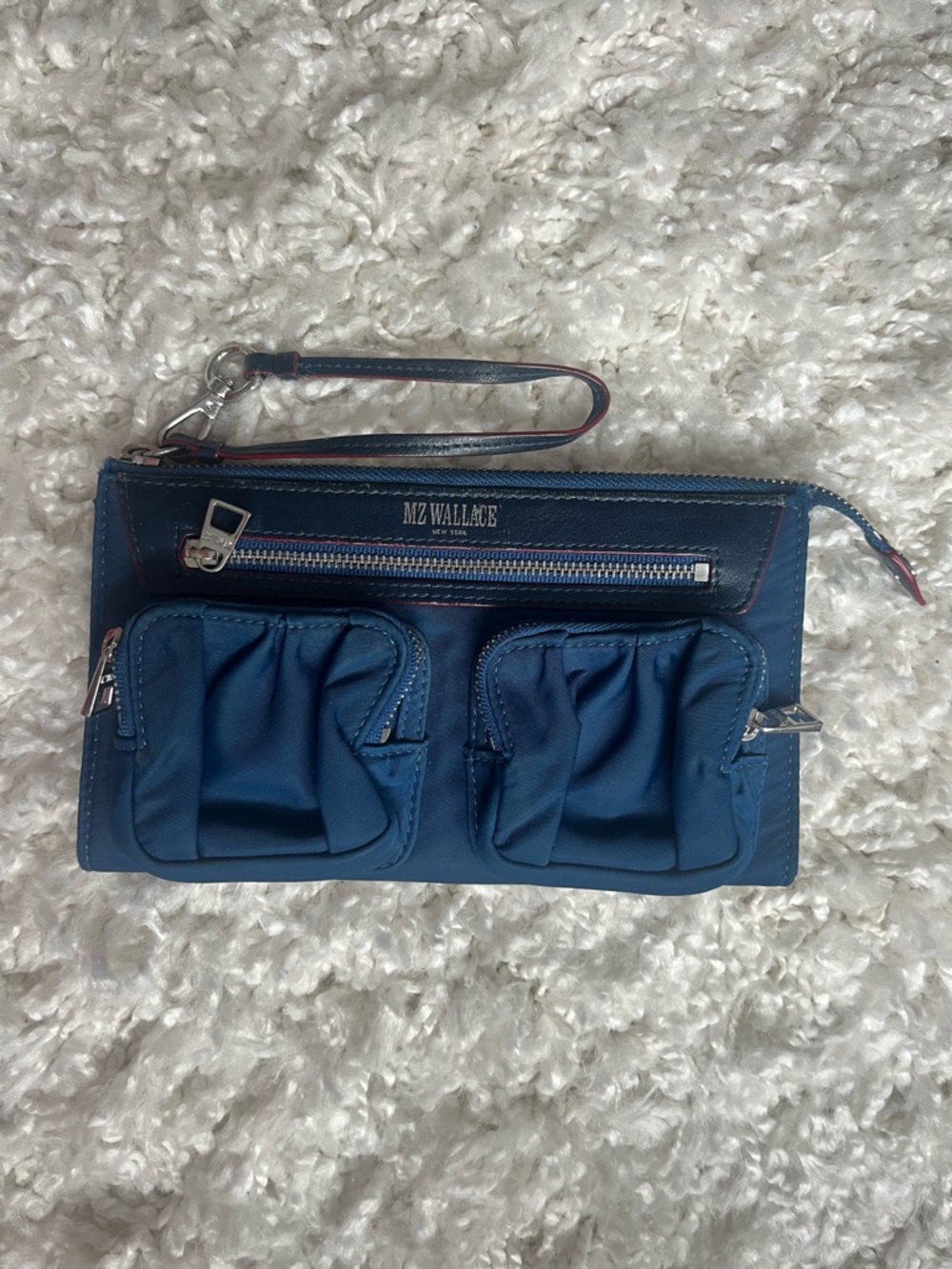 MZ WALLACE Abby Wristlet Clutch with Front Pockets